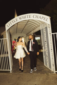 Elopement couple at Little White Chapel in Las Vegas