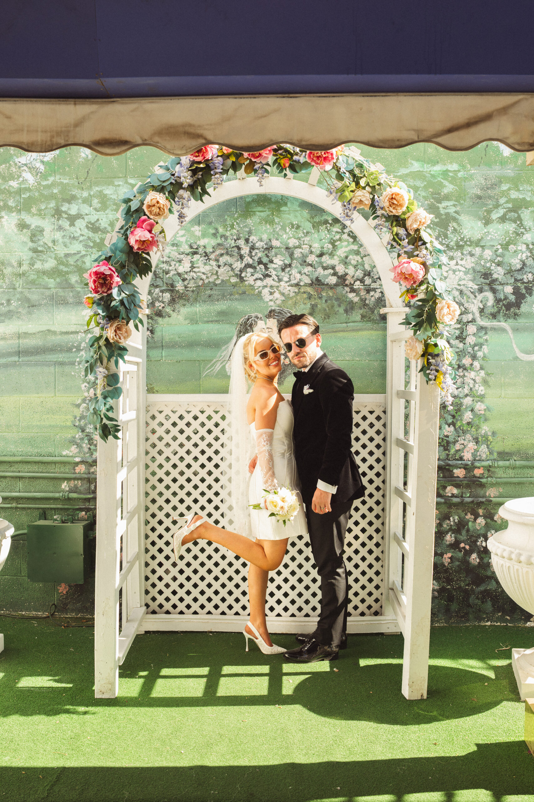 Las Vegas wedding photographer at A Little White Chapel with Elvis elopement