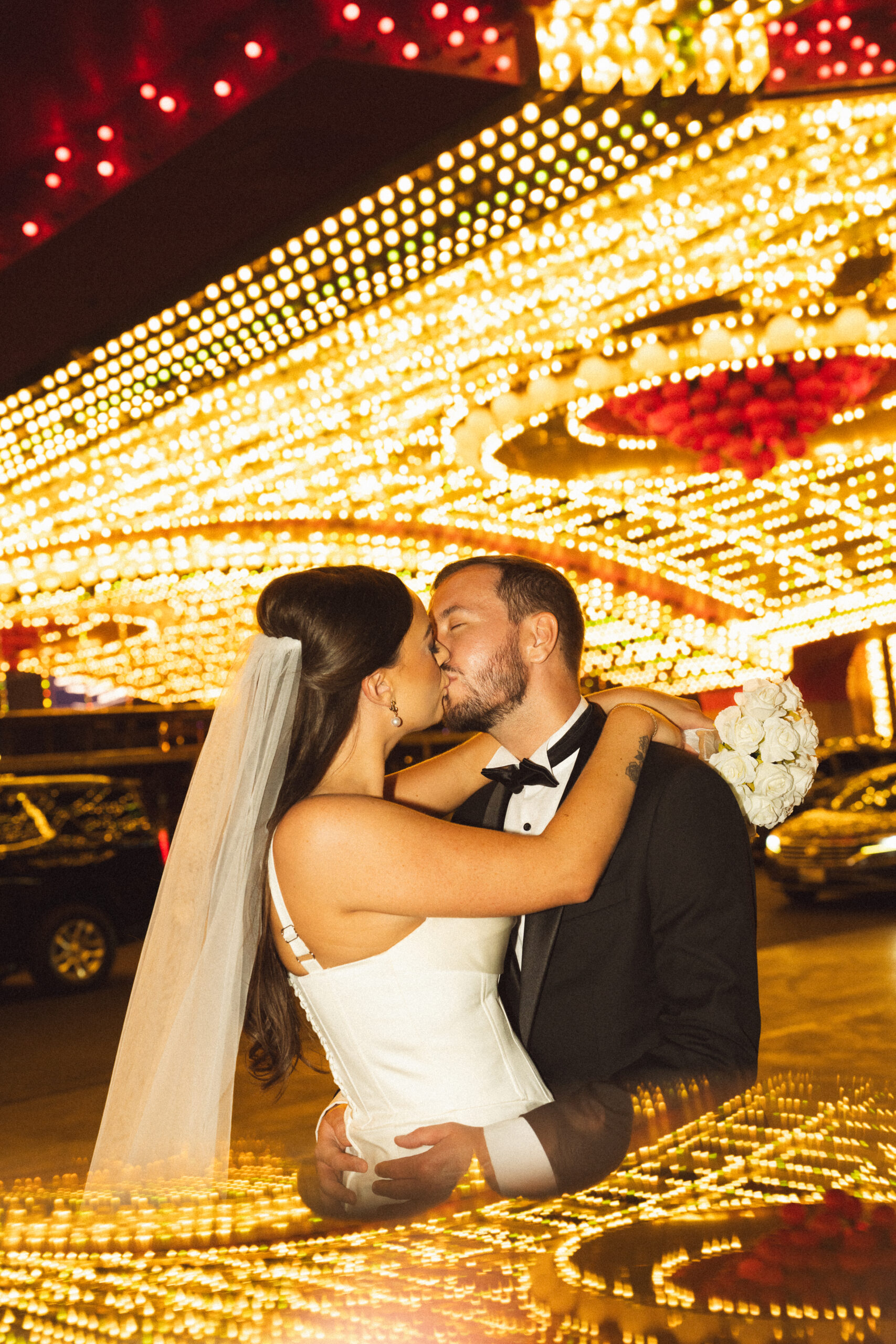Las Vegas wedding couple kissing, captured by Las Vegas elopement photographer